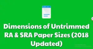 sra paper sizes
