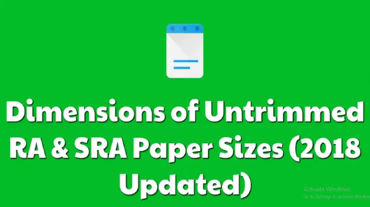 sra paper sizes